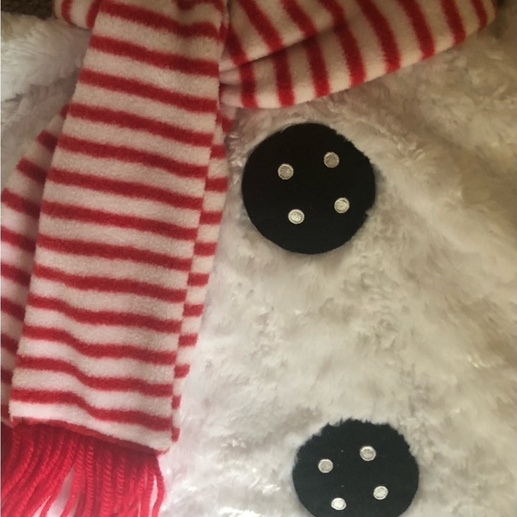 Frosty The Snowman Infant Halloween Costume Scarf and Top Hat White Plush 0-9MO - Picture 8 of 12